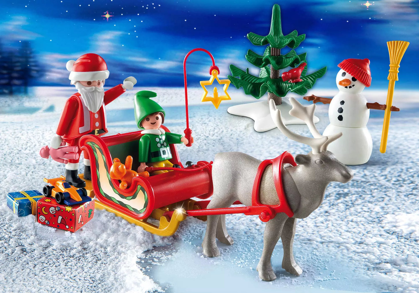 Playmobil 5956 Christmas Carry Case Weihnachtsmann mit Schlitten - plegobil