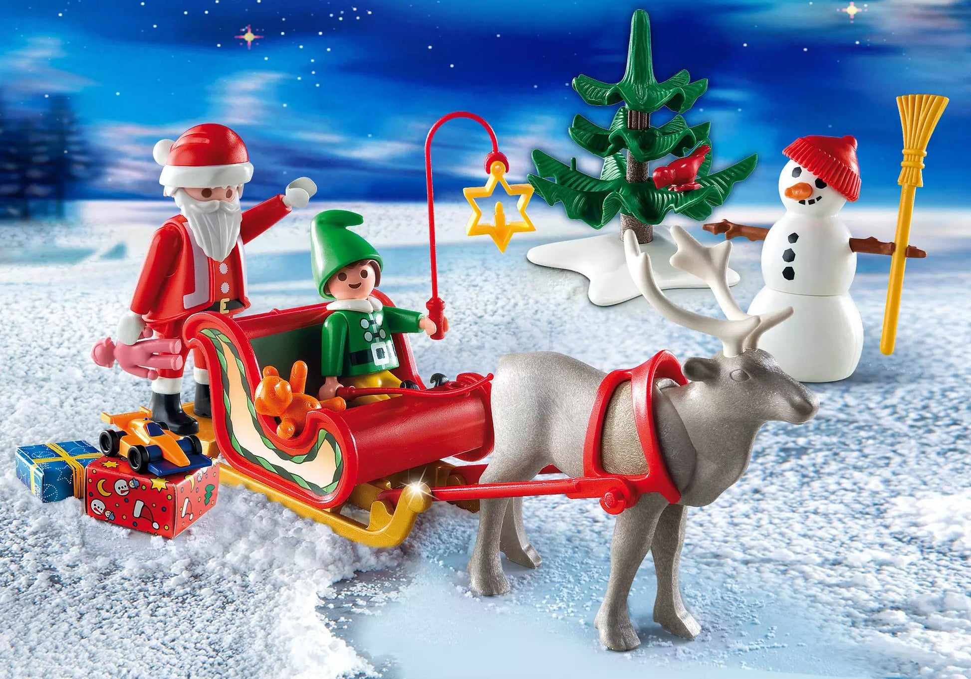 Playmobil 5956 Christmas Carry Case Weihnachtsmann mit Schlitten - plegobil