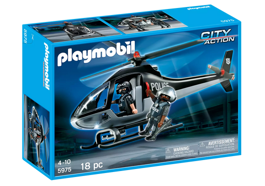 Playmobil 5975 City Action Polizei Spezialeinheit mit hubschrauber - plegobil