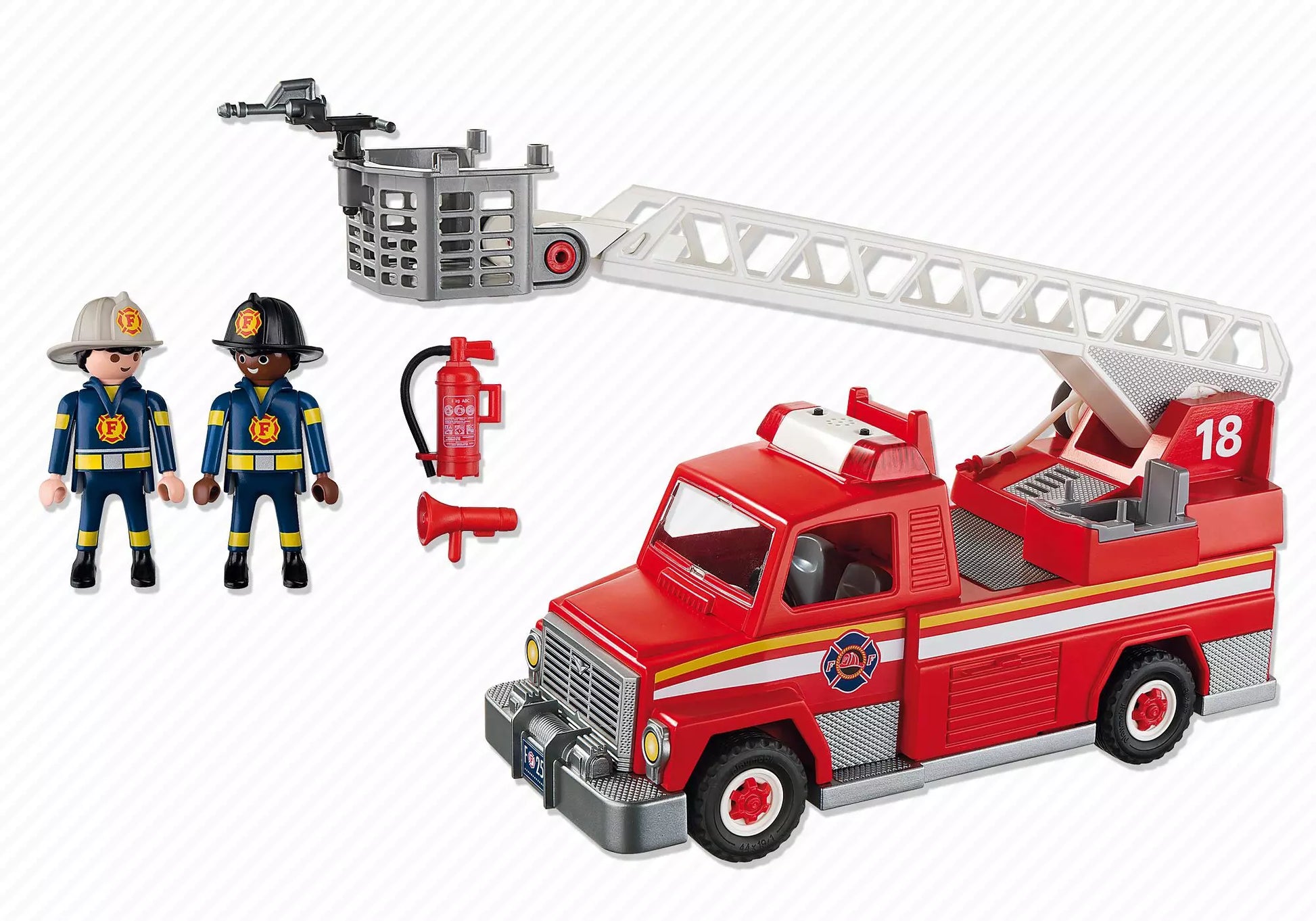 Playmobil 5980 City Action Amerikanischer Feuerwehr Leiterwagen - plegobil