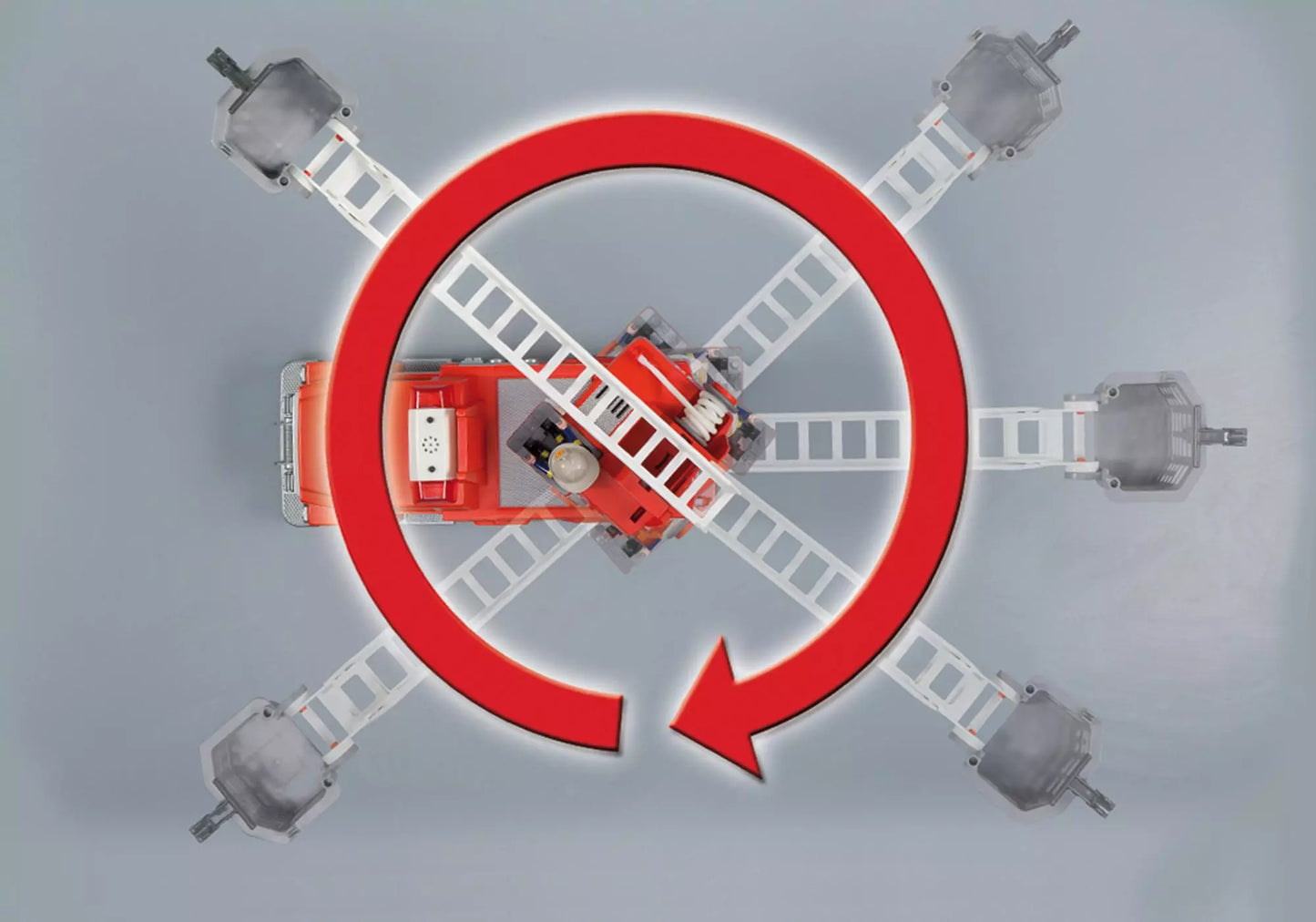 Playmobil 5980 City Action Amerikanischer Feuerwehr Leiterwagen - plegobil