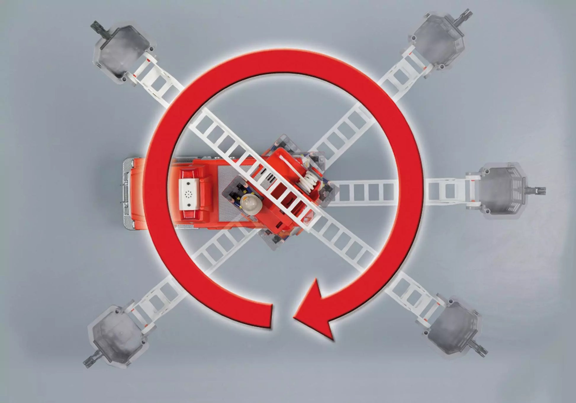 Playmobil 5980 City Action Amerikanischer Feuerwehr Leiterwagen - plegobil