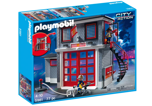 Playmobil 5981 City Action Amerikanische Feuerwehrstation - plegobil