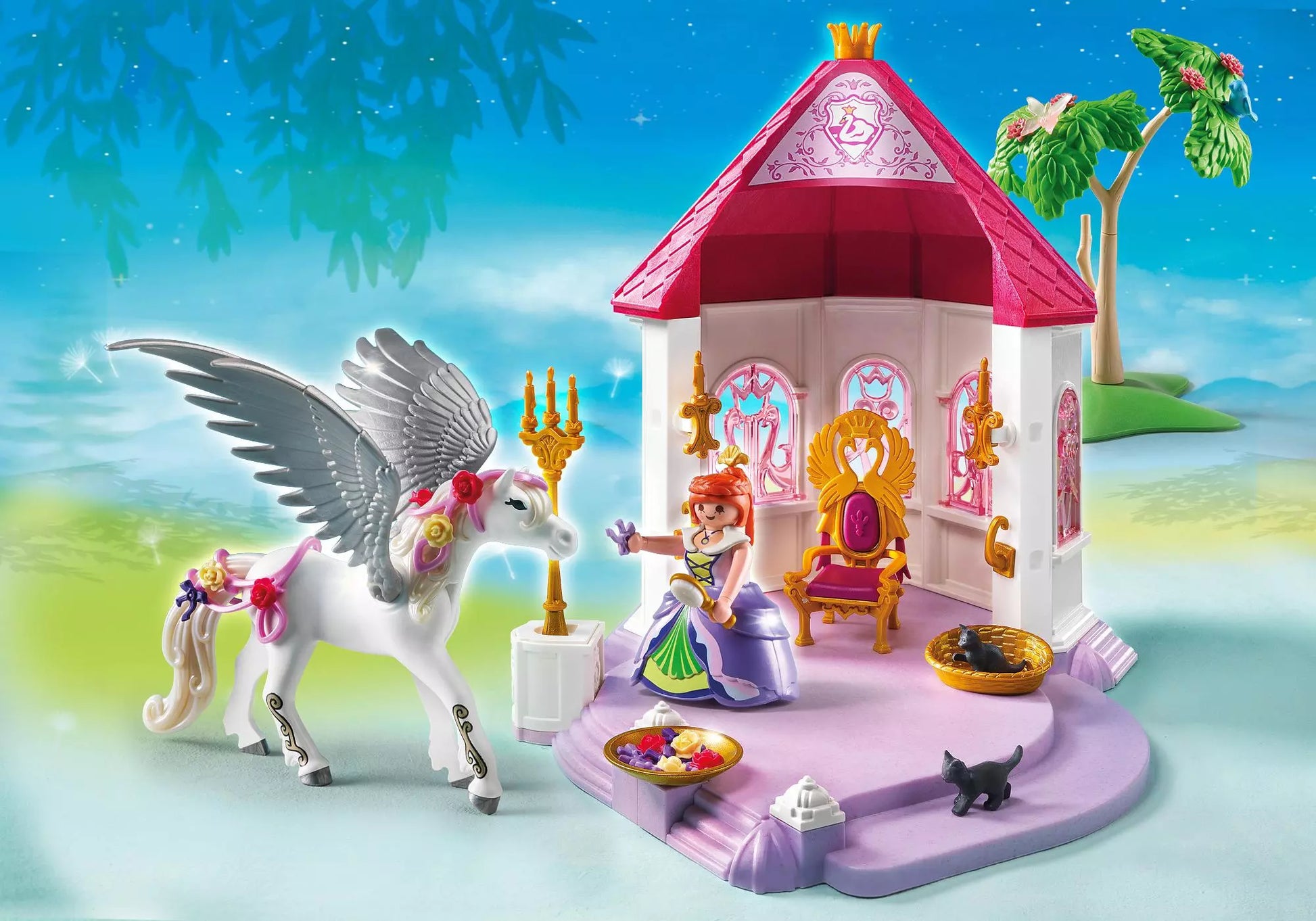 Playmobil 5985 Princess Prinzessinnen Pavillon mit Pegasus - plegobil