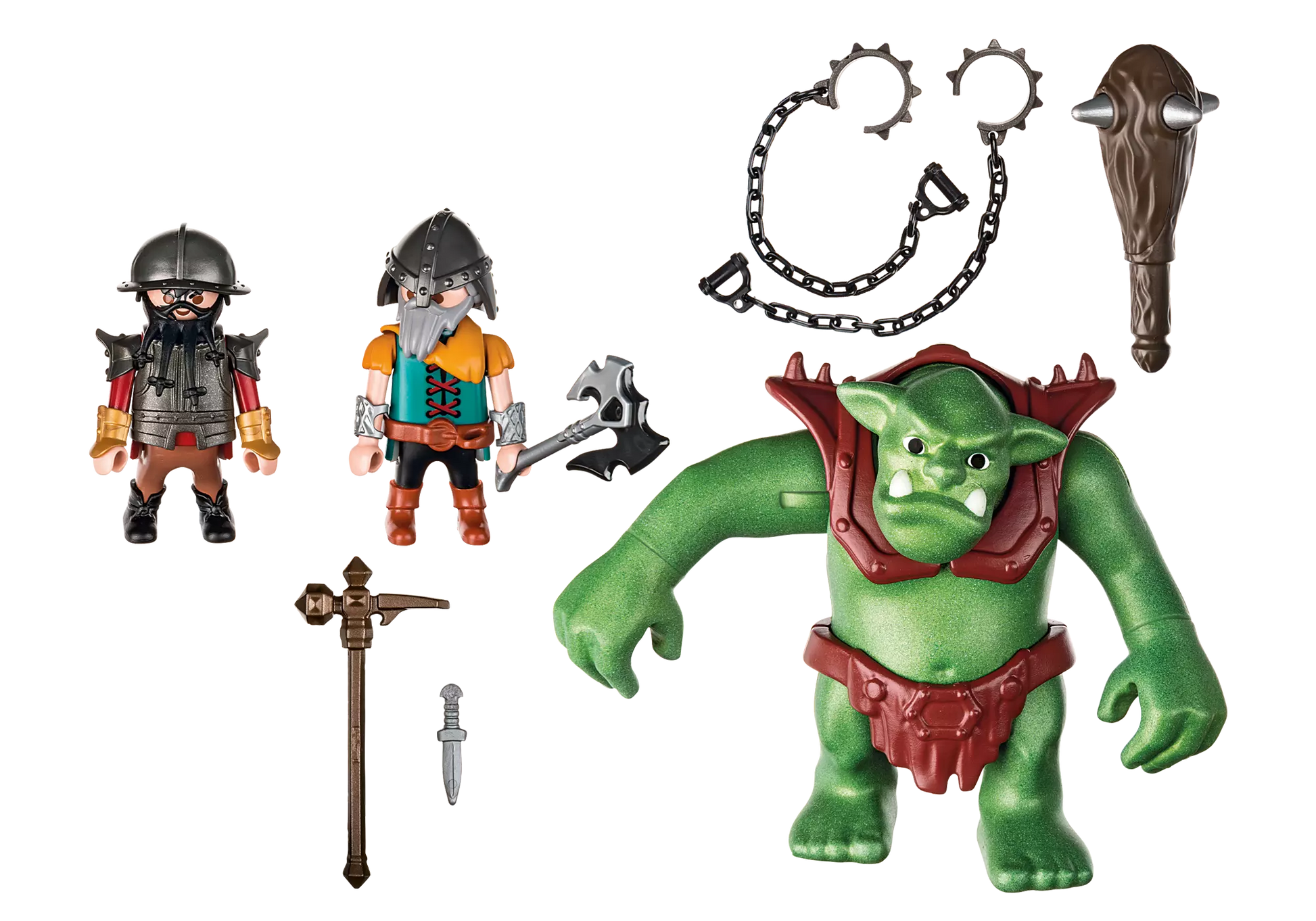 Playmobil 6004 Knights Riesentroll mit Zwergenkämpfern - plegobil