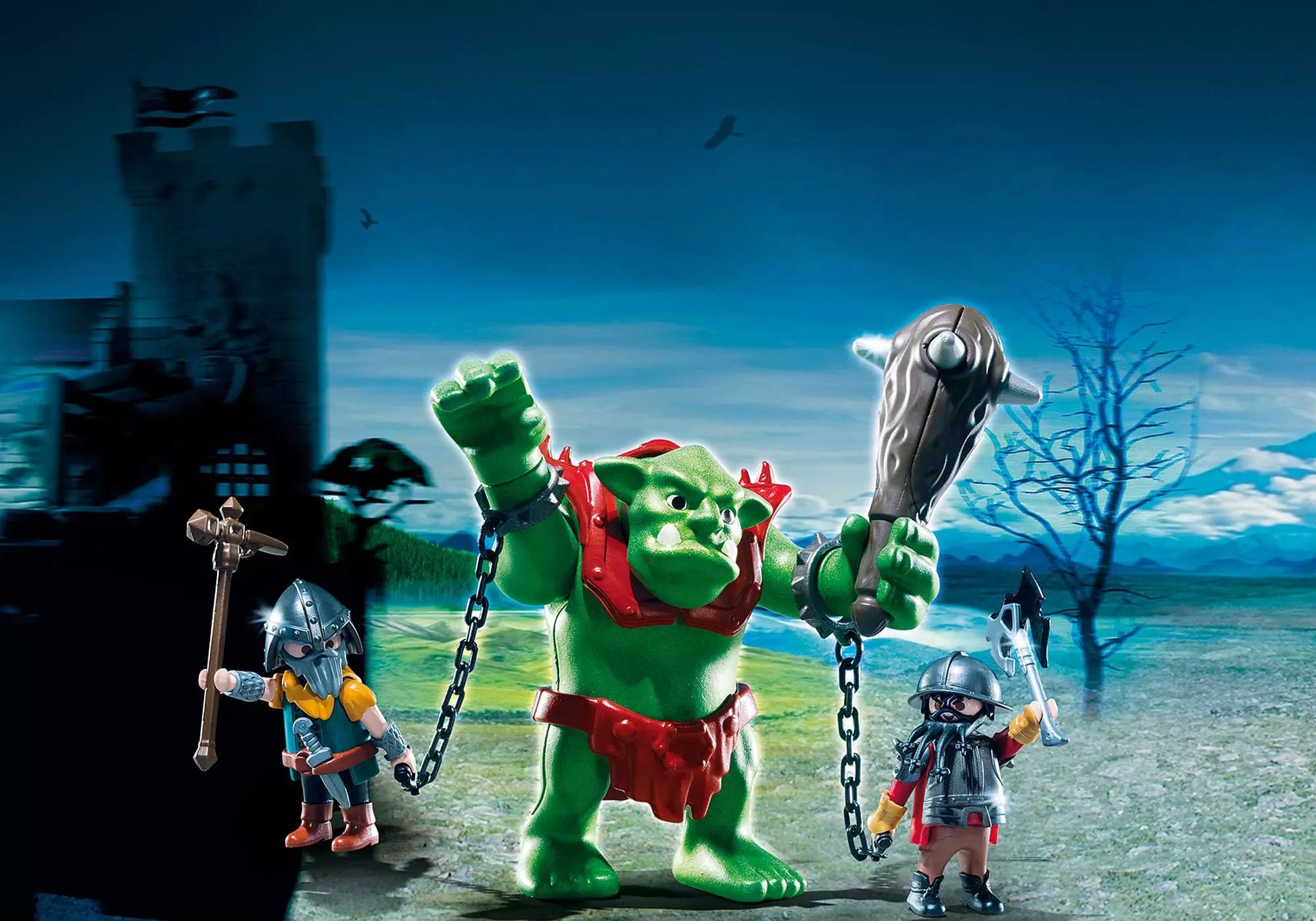 Playmobil 6004 Knights Riesentroll mit Zwergenkämpfern - plegobil