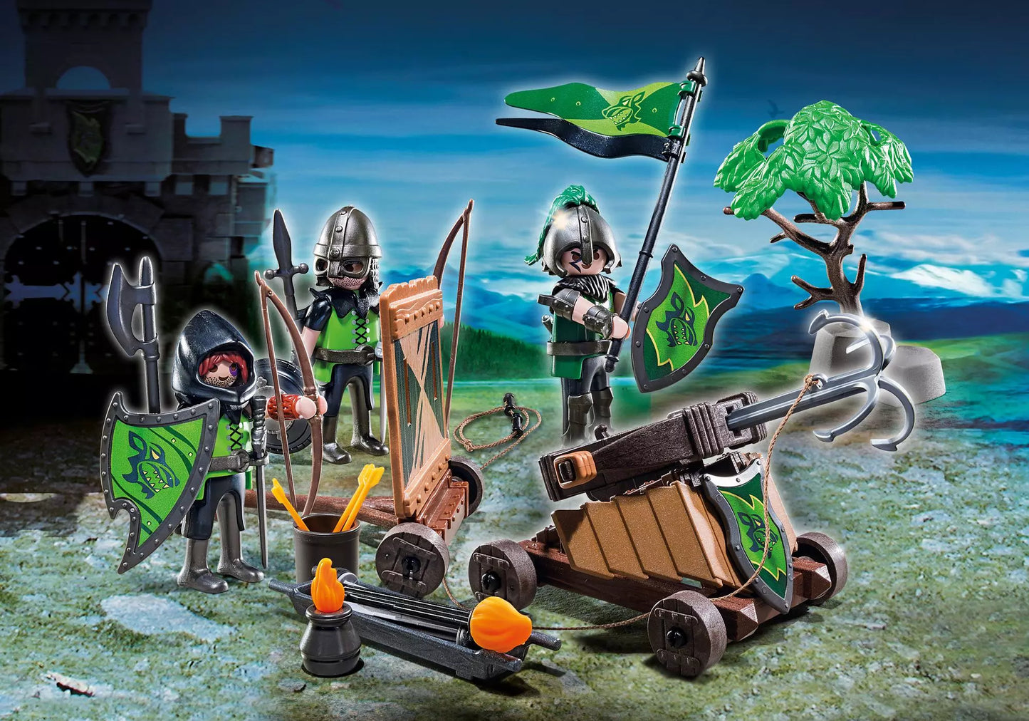Playmobil 6041 Knights Wolfsritter mit Katapult - plegobil