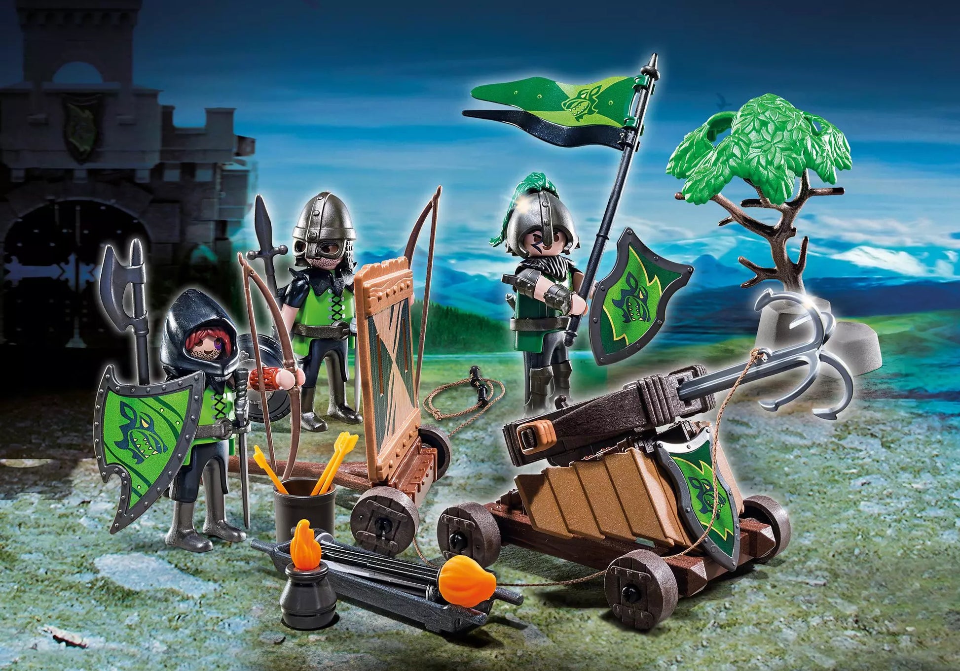 Playmobil 6041 Knights Wolfsritter mit Katapult - plegobil