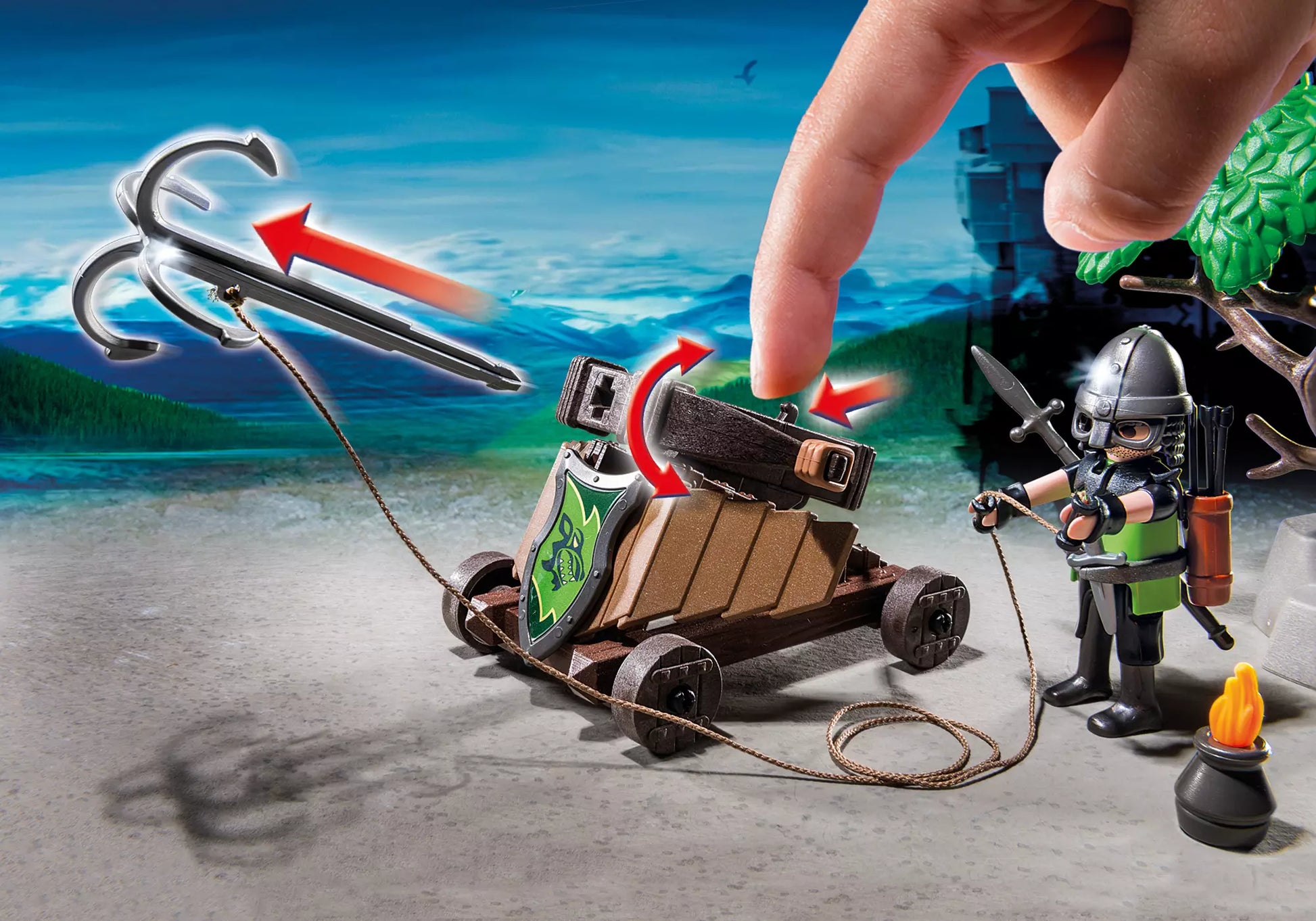 Playmobil 6041 Knights Wolfsritter mit Katapult - plegobil