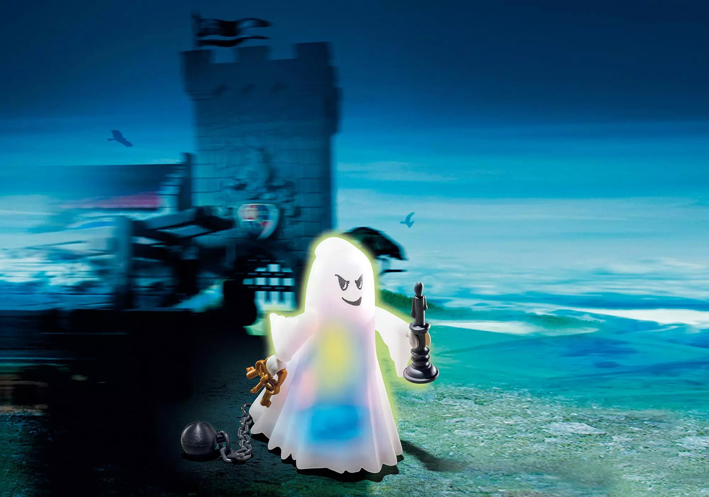 Playmobil 6042 Knights Gespenst mit Farbwechsel-LED - plegobil