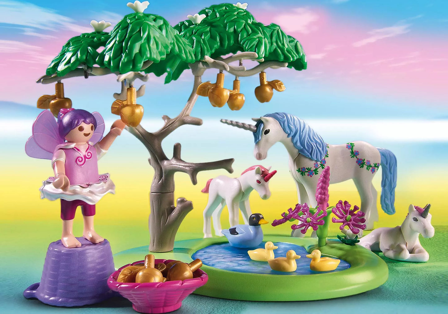 Playmobil 6055 Fairies Feenwäldchen mit Einhornpflege - plegobil