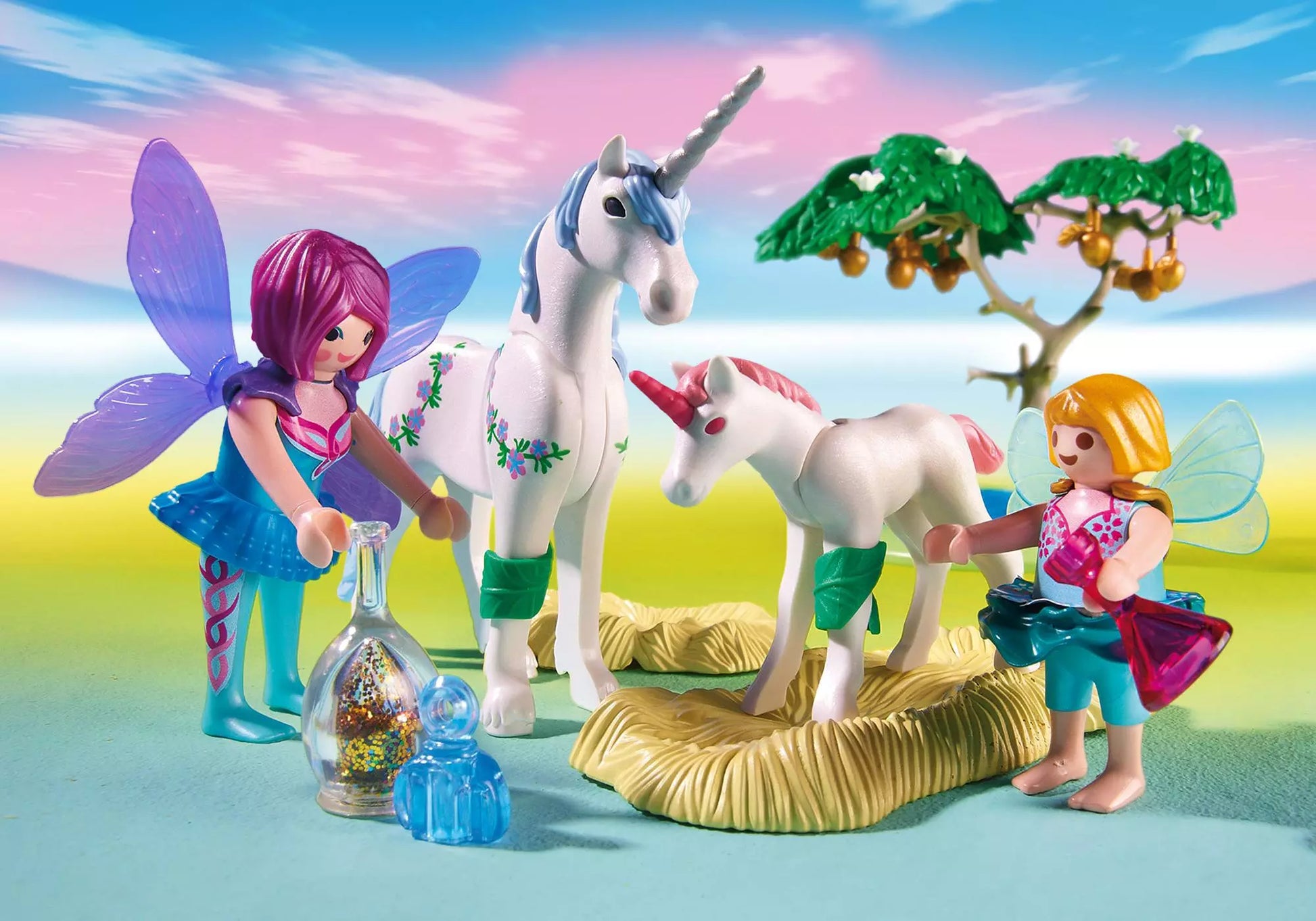 Playmobil 6055 Fairies Feenwäldchen mit Einhornpflege - plegobil