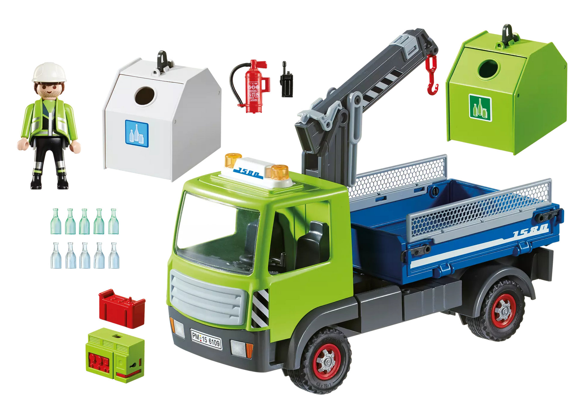 Playmobil 6109 City Action Altglas-LKW mit Container - plegobil