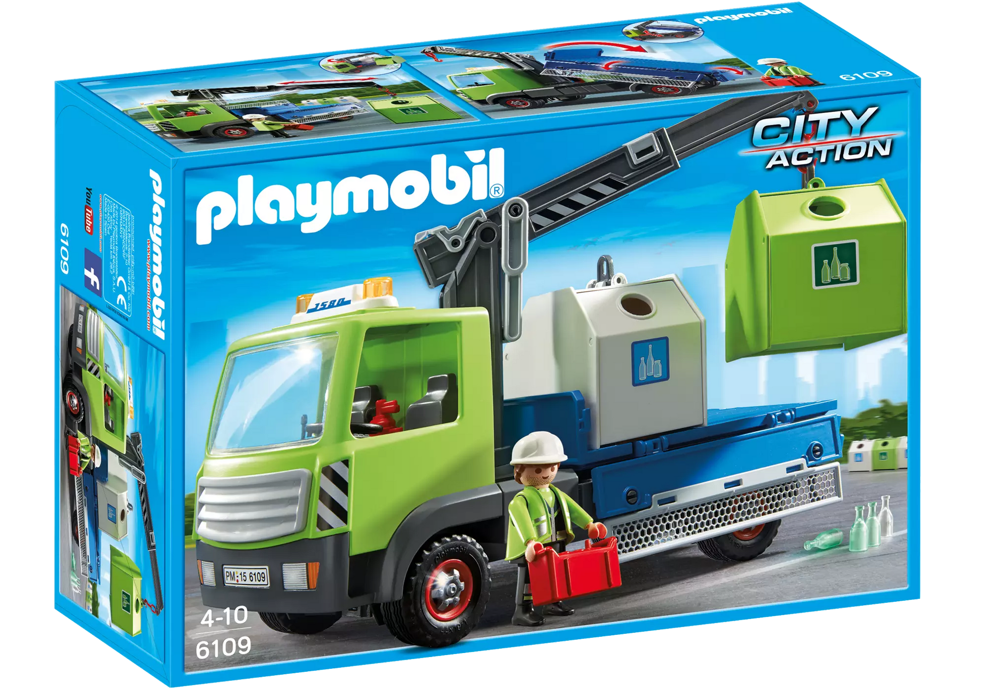 Playmobil 6109 City Action Altglas-LKW mit Container - plegobil