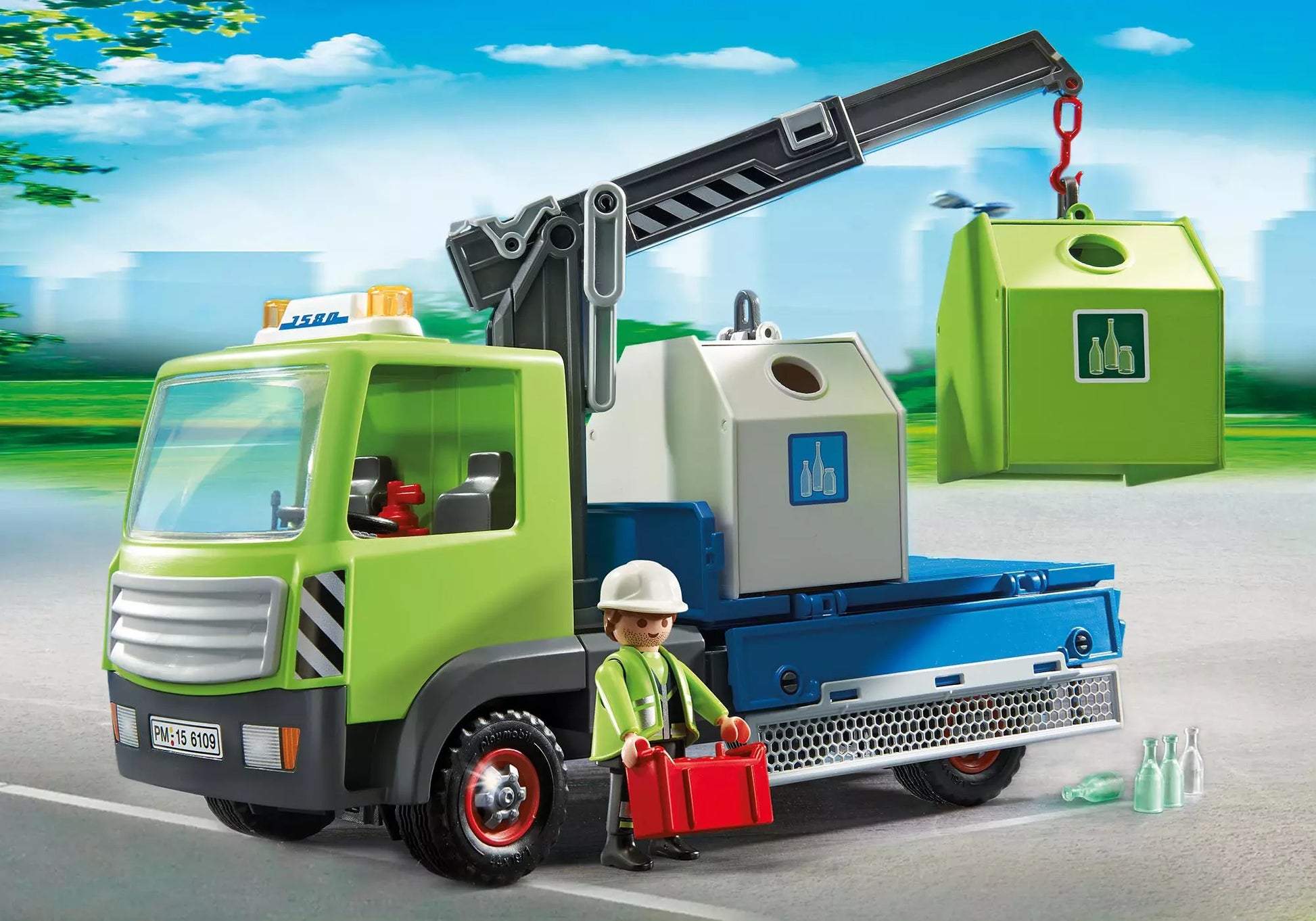 Playmobil 6109 City Action Altglas-LKW mit Container - plegobil