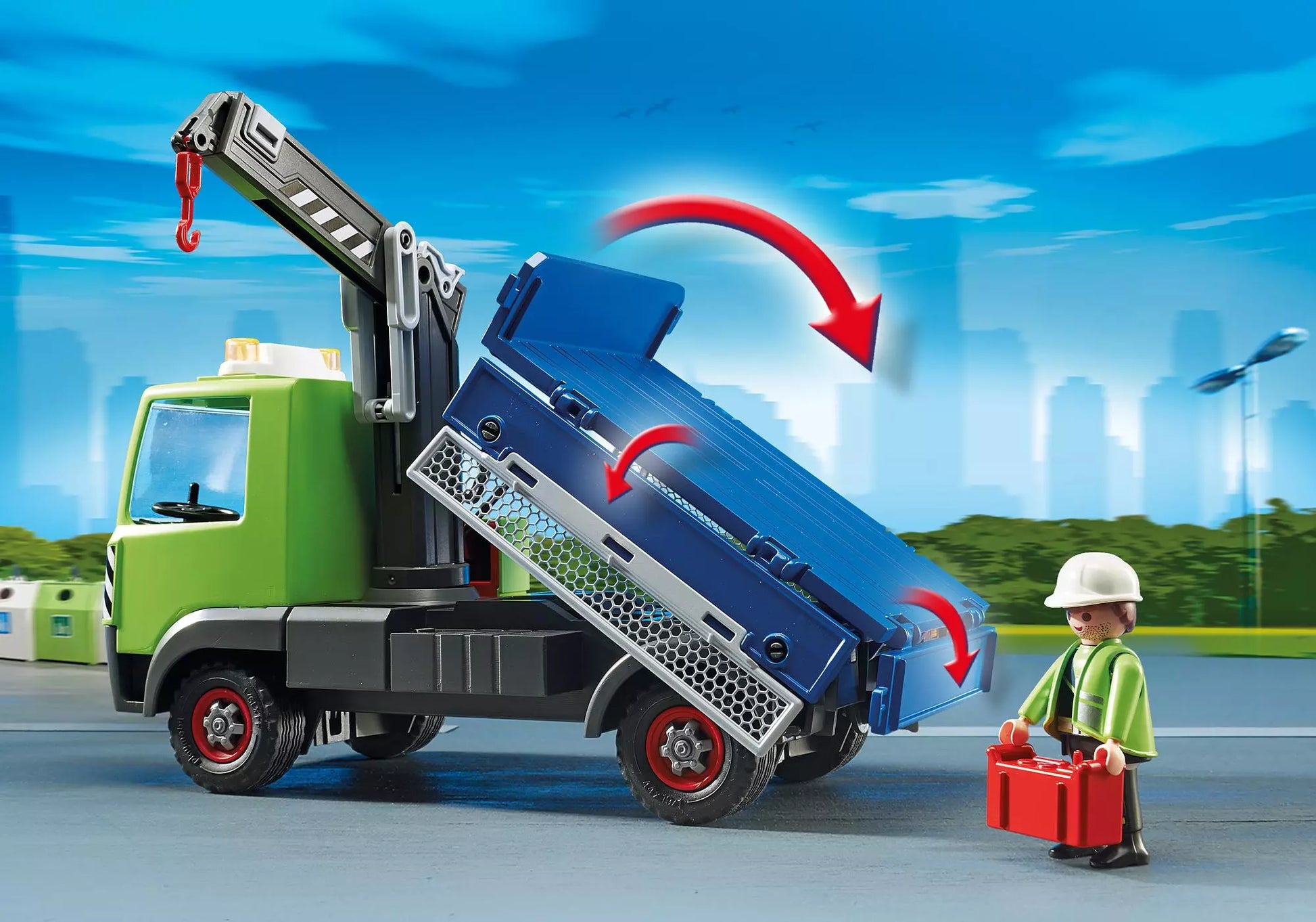 Playmobil 6109 City Action Altglas-LKW mit Container - plegobil