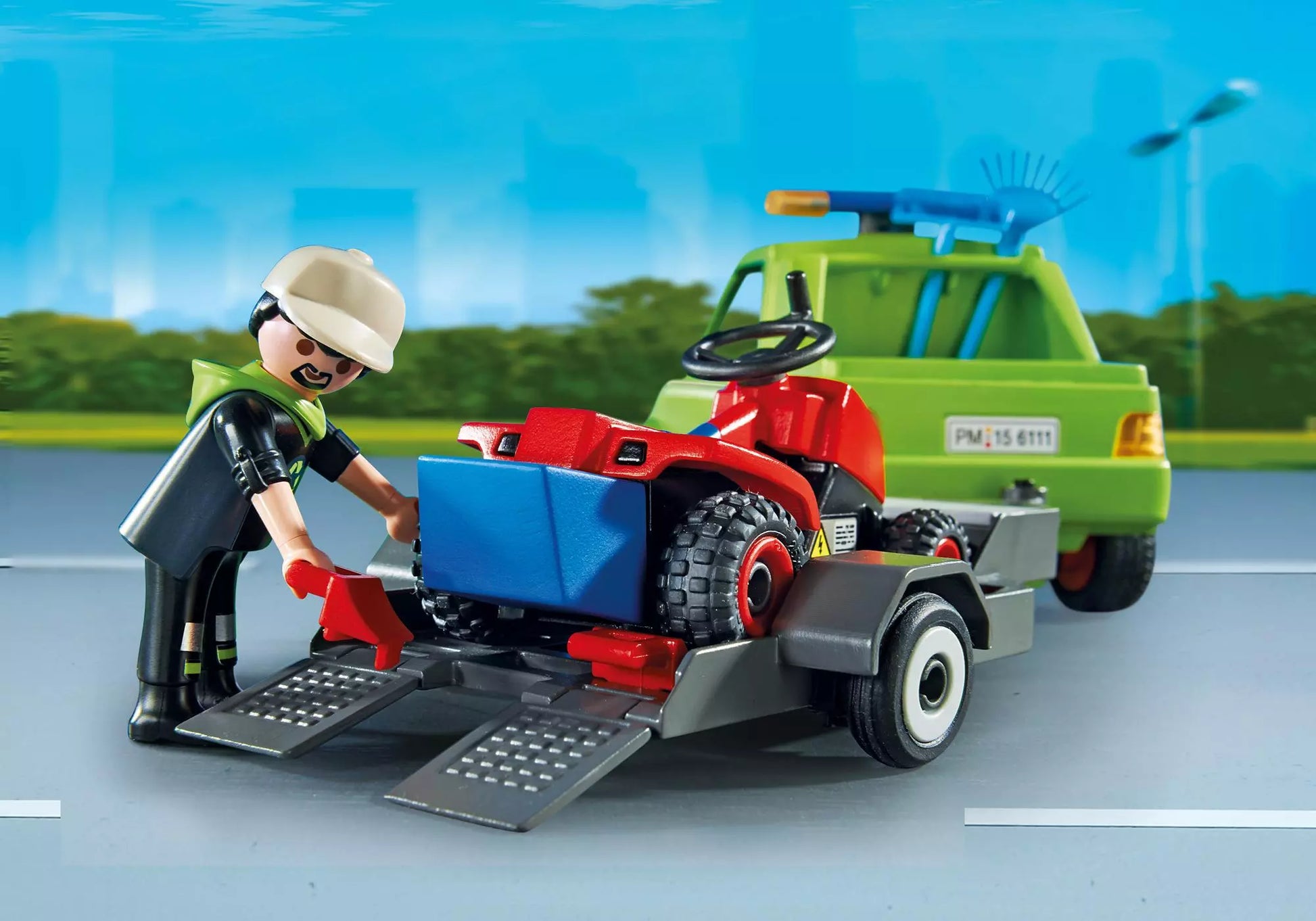 Playmobil 6111 City Action Service-Fahrzeug mit Rasenmäher (Folienverpackung) - plegobil