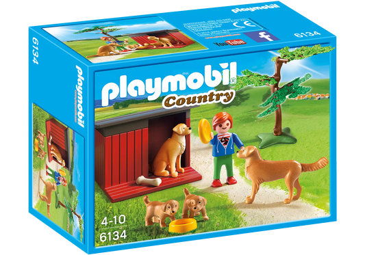 Playmobil 6134 Country Golden Retriever mit Welpen - plegobil