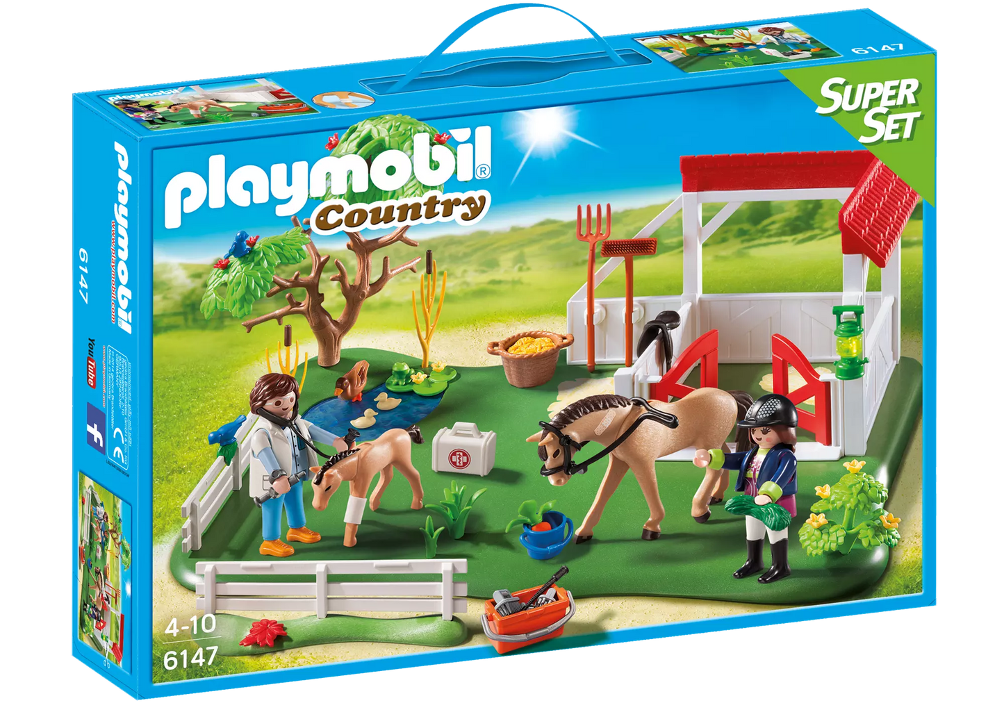 Playmobil 6147 Country Koppel mit Pferdebox - plegobil