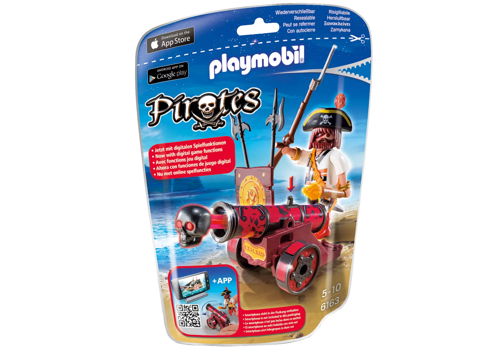 Playmobil 6163 Pirates Rote App-Kanone mit Freibeuter - plegobil