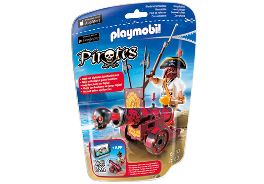 Playmobil 6163 Pirates Rote App-Kanone mit Freibeuter - plegobil
