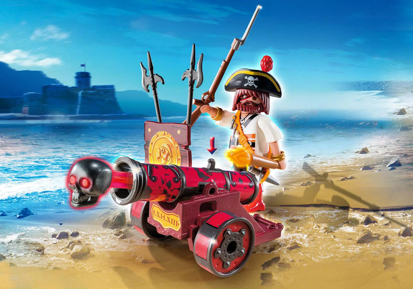 Playmobil 6163 Pirates Rote App-Kanone mit Freibeuter - plegobil