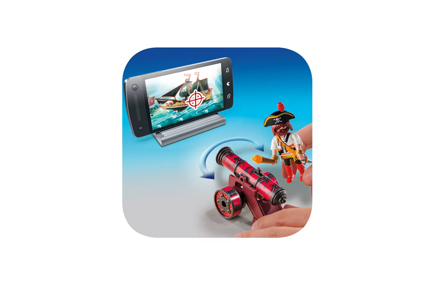 Playmobil 6163 Pirates Rote App-Kanone mit Freibeuter - plegobil