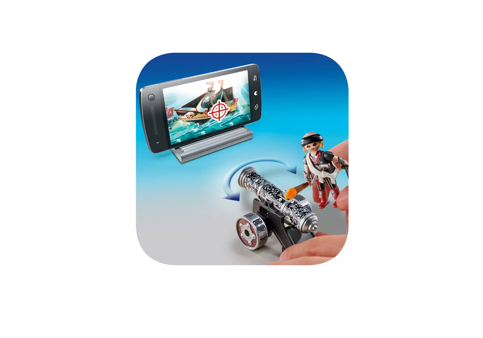 Playmobil 6165 Pirates Schwarze App-Kanone mit Seeräuber - plegobil