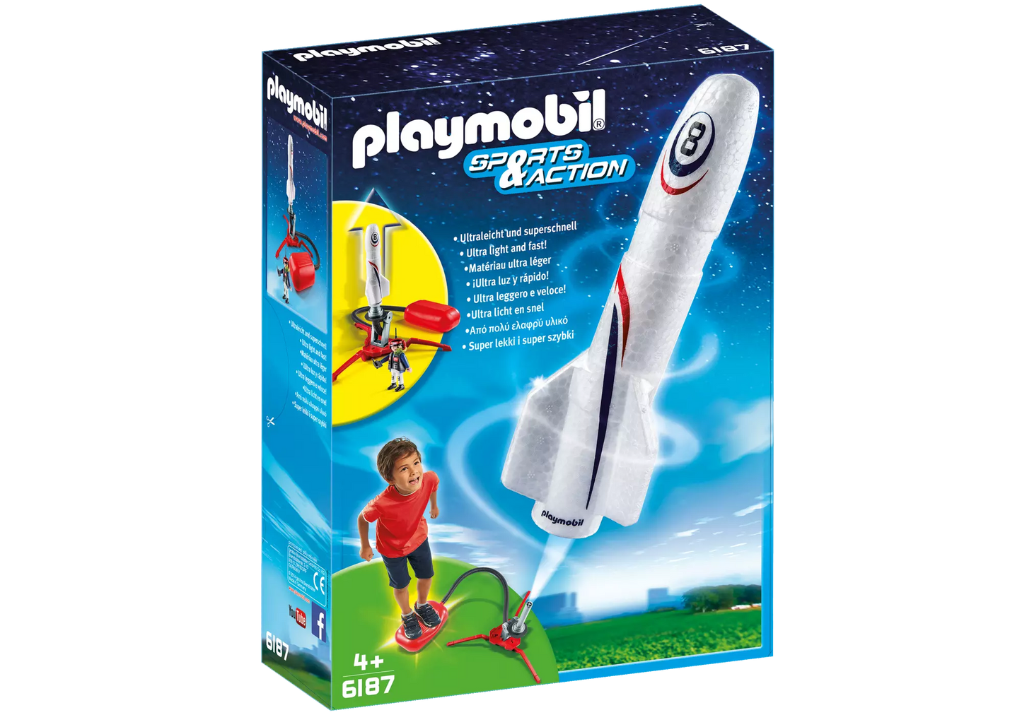 Playmobil 6187 Sports & Action Rakete mit Spring-Booster - plegobil