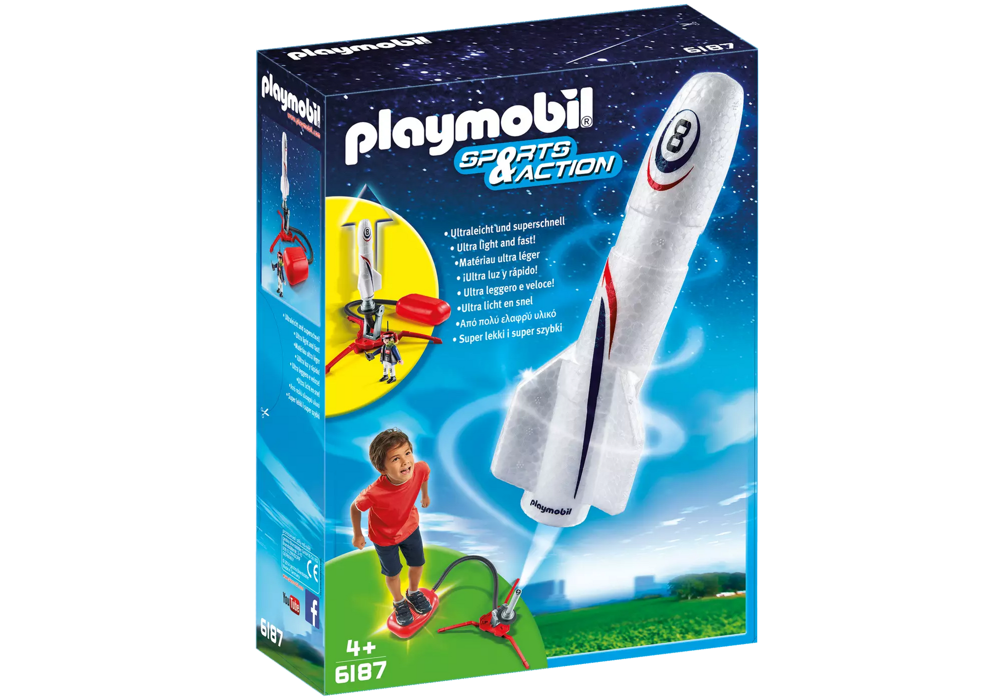 Playmobil 6187 Sports & Action Rakete mit Spring-Booster - plegobil