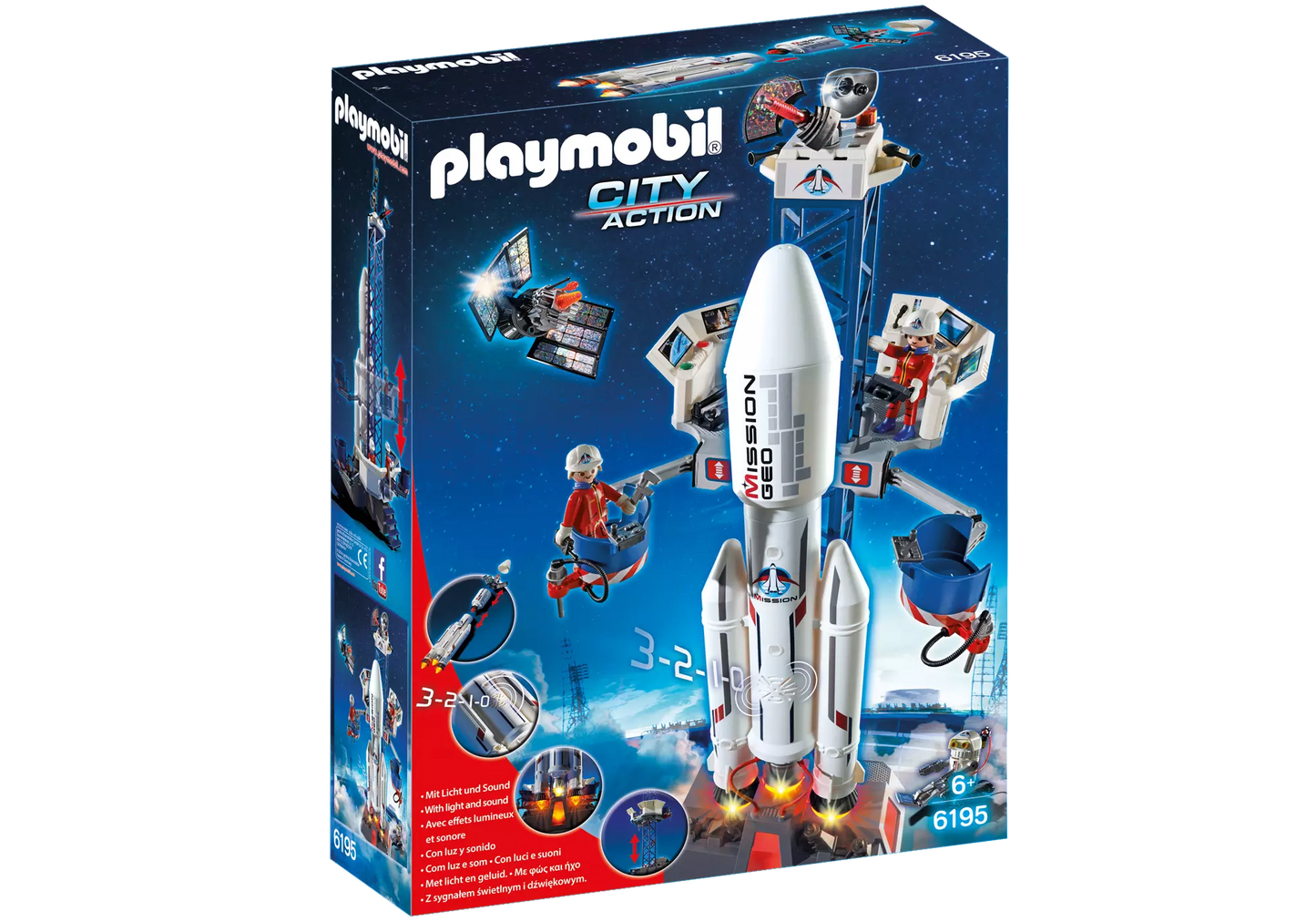 Playmobil 6195 City Action Weltraumrakete mit Basisstation - plegobil