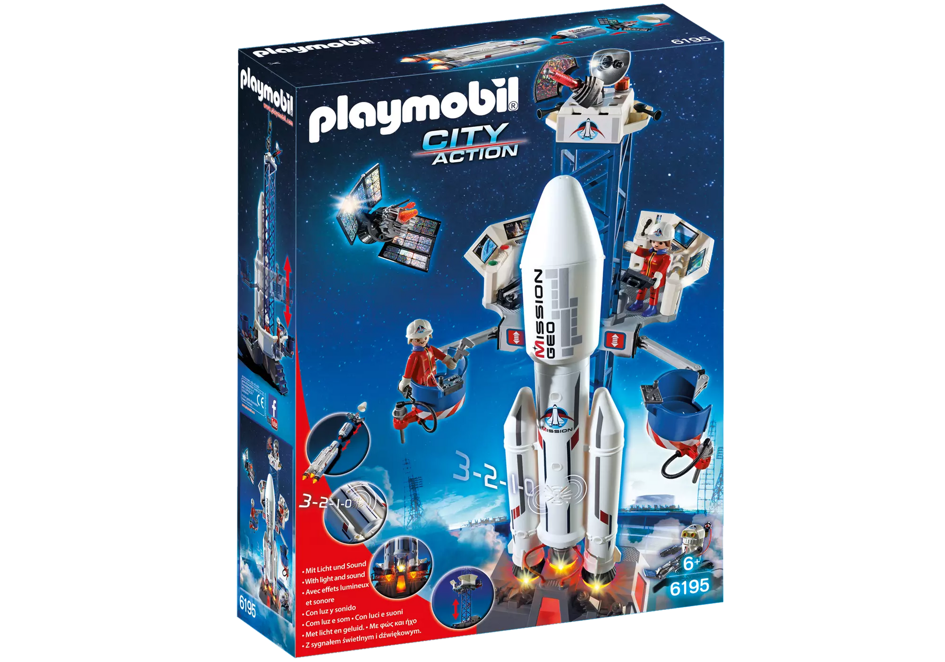 Playmobil 6195 City Action Weltraumrakete mit Basisstation - plegobil
