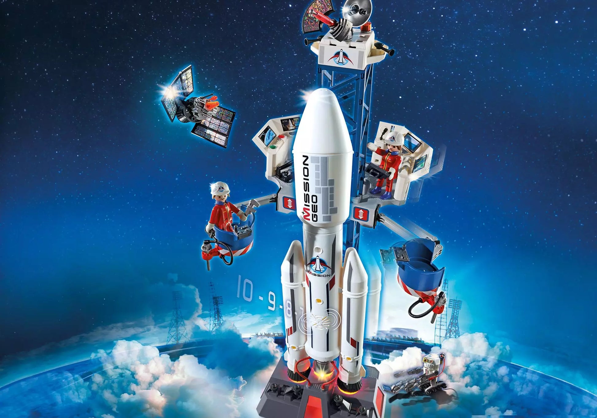 Playmobil 6195 City Action Weltraumrakete mit Basisstation - plegobil