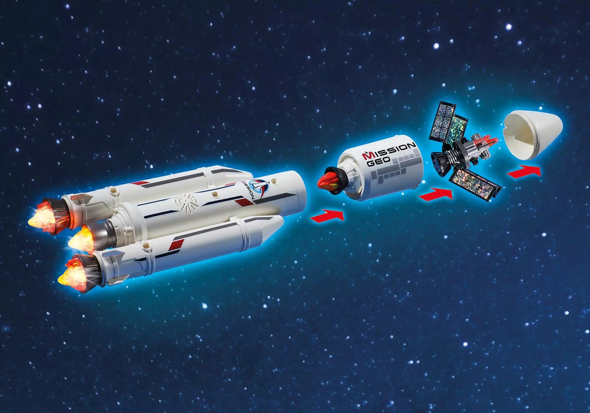 Playmobil 6195 City Action Weltraumrakete mit Basisstation - plegobil