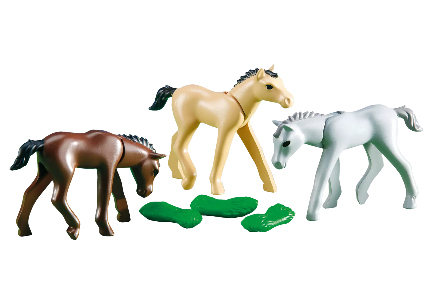 Playmobil 6263 3 Ponys mit Futtertrog (Folienverpackung) - plegobil