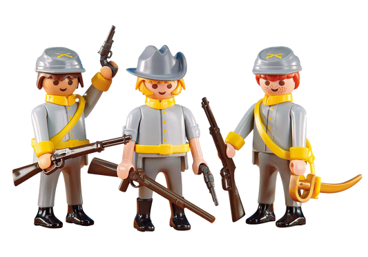 Playmobil 6276 3 Konföderierte (Folienverpackung) - plegobil
