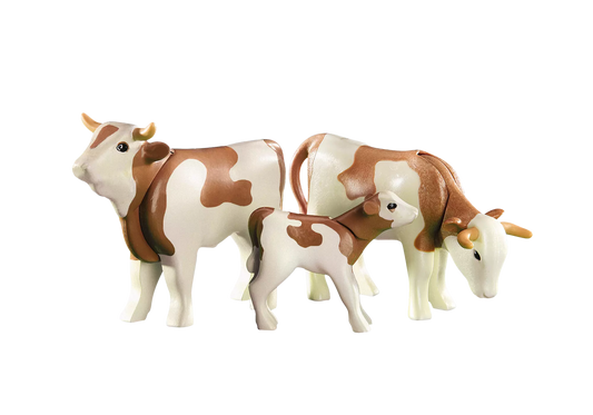 Playmobil 6356 2 Rinder mit Kälbchen (Folienverpackung) - plegobil