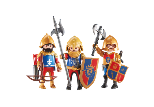 Playmobil 6379 Knights 3 Löwenritter (Folienverpackung) - plegobil