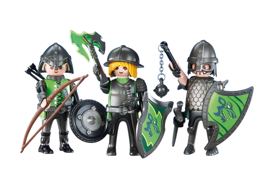 Playmobil 6383 Knights 3 Wolfsritter (Folienverpackung) - plegobil