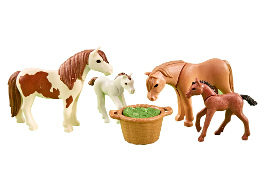 Playmobil 6534 Ponys mit Fohlen (Folienverpackung) - plegobil