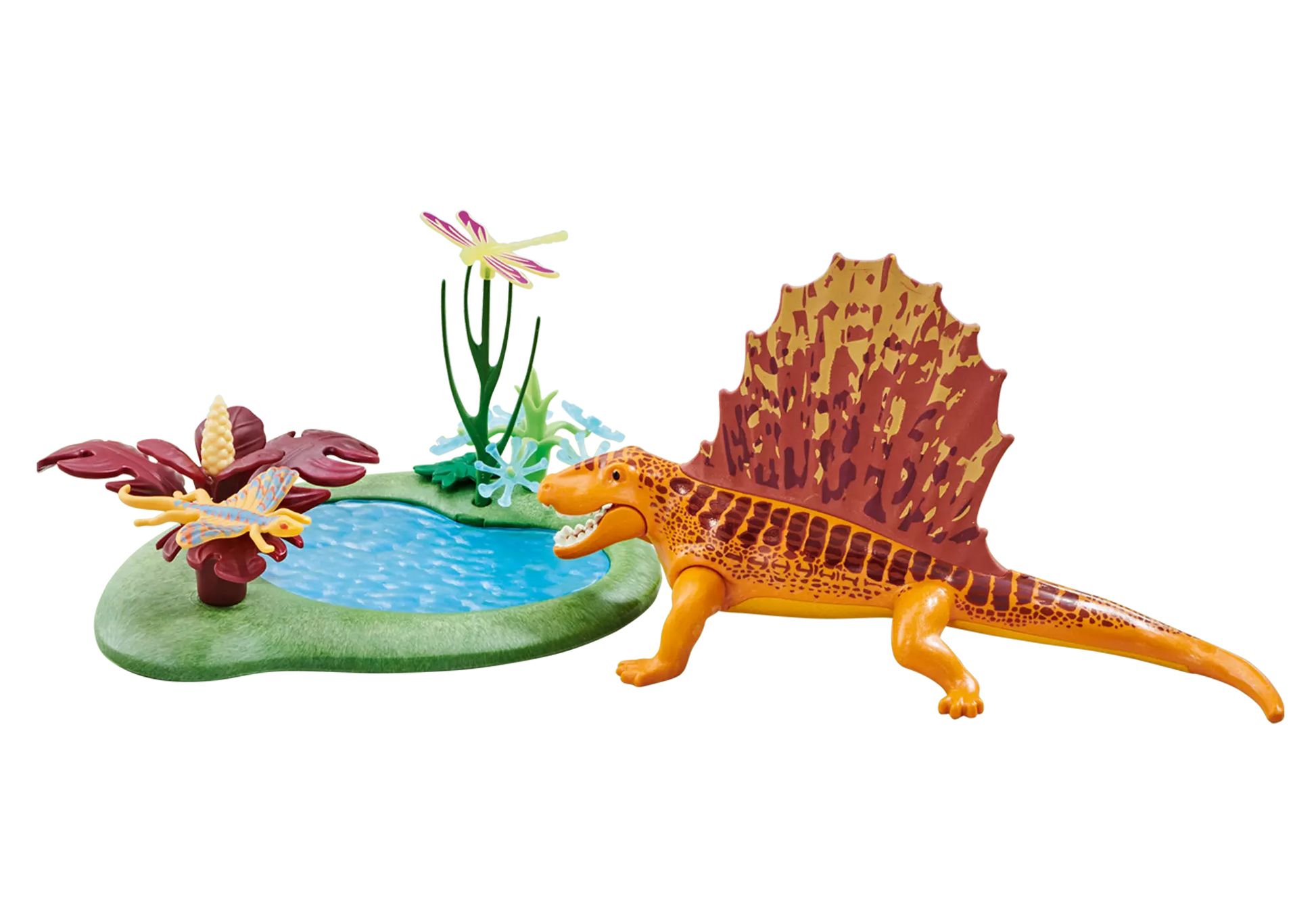 Playmobil 6596 Dinos Dimetrodon mit Wasserstelle (Folienverpackung) - plegobil