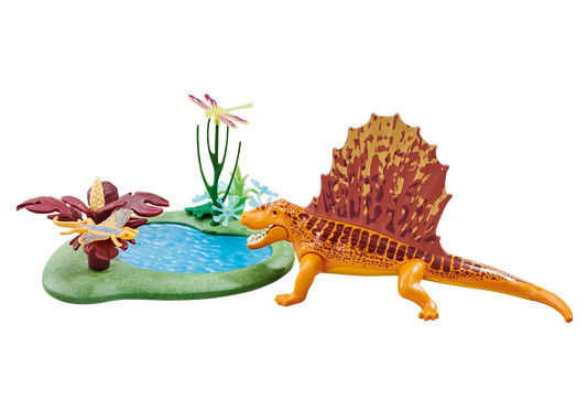 Playmobil 6596 Dinos Dimetrodon mit Wasserstelle (Folienverpackung) - plegobil