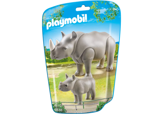 Playmobil 6638 Nashorn mit Baby - plegobil