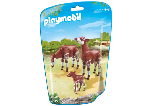 Playmobil 6643 Wild Life 2 Okapis mit Baby - plegobil