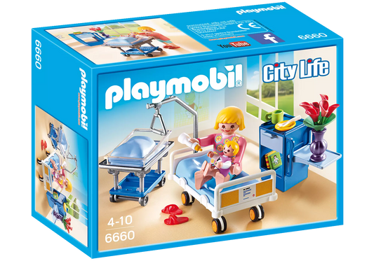 Playmobil 6660 City Life Krankenzimmer mit Babybett - plegobil
