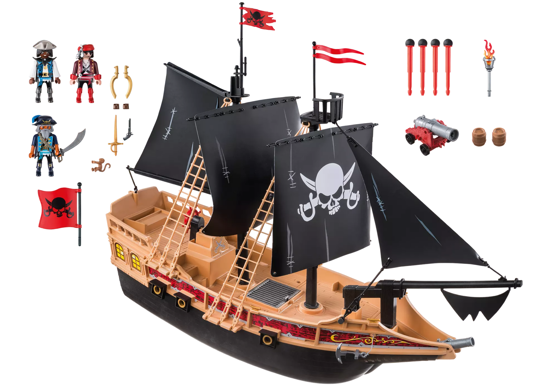 Playmobil 6678 Pirates Piratenkampfschiff inkl. Kanonen - plegobil