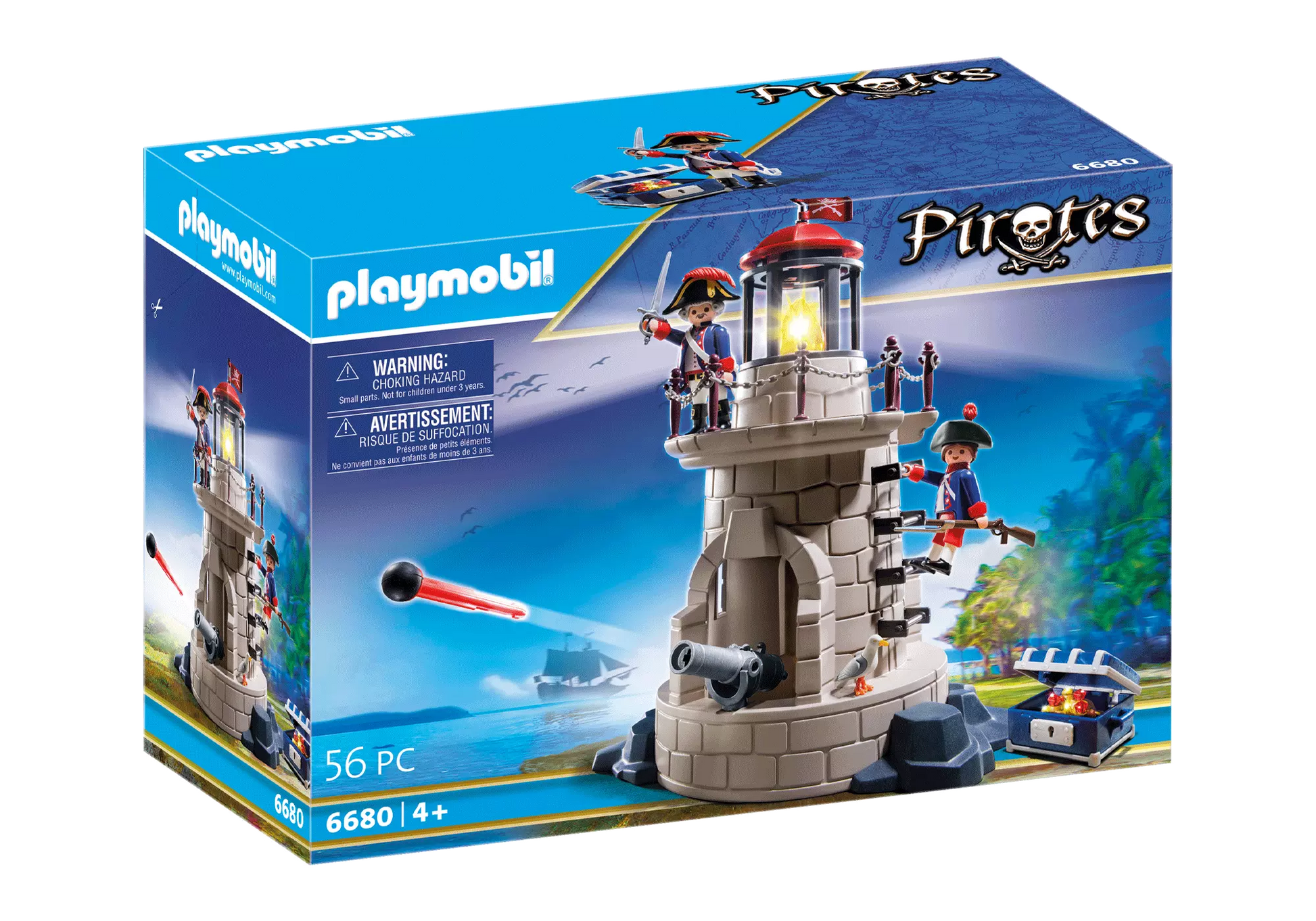Playmobil 6680 Pirates Soldatenturm mit Leuchtfeuer - plegobil