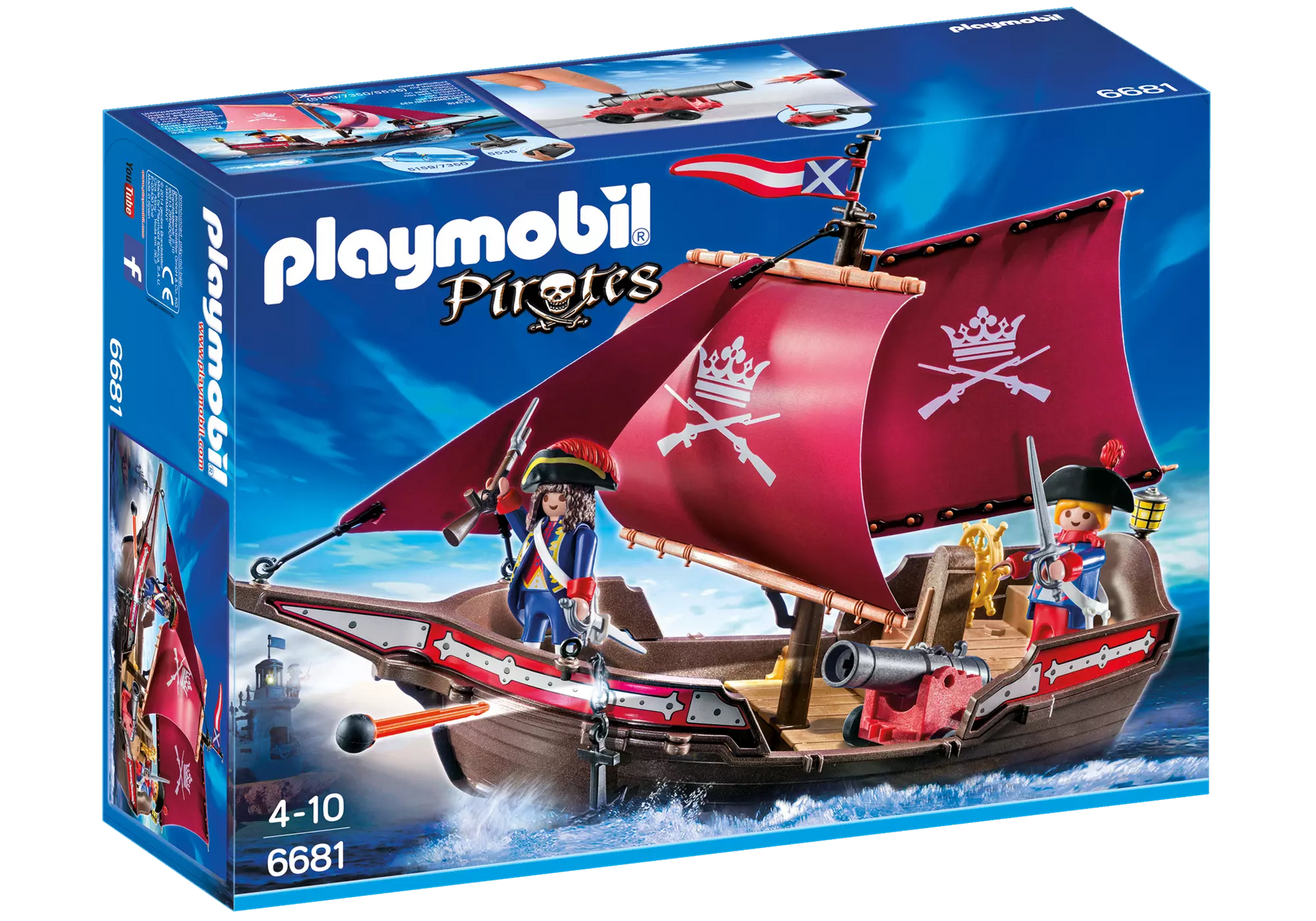Playmobil 6681 Pirates Soldaten-Kanonensegler - plegobil