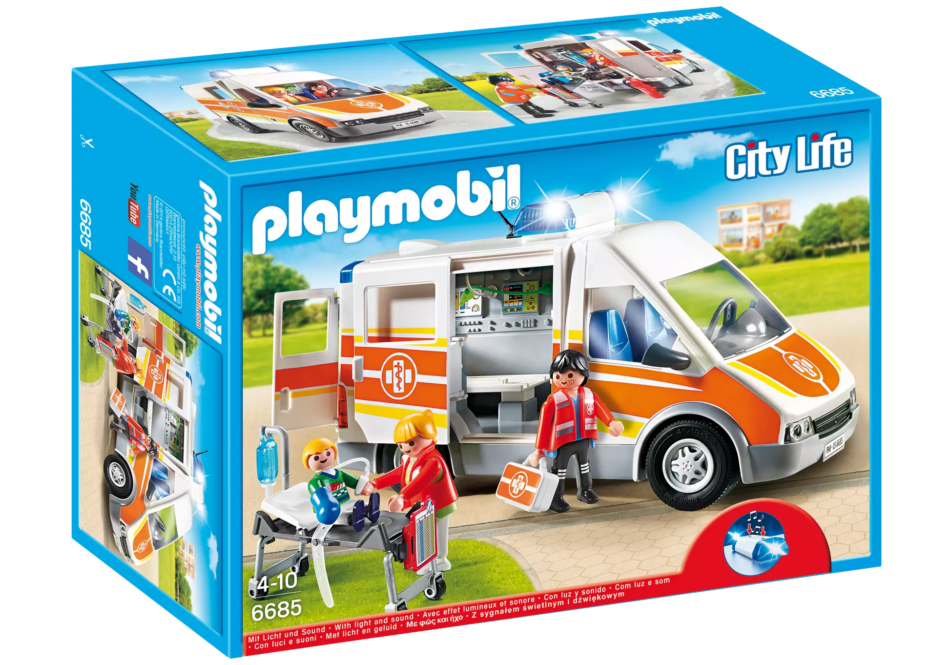 Playmobil 6685 City Life Krankenwagen mit Licht und Sound - plegobil