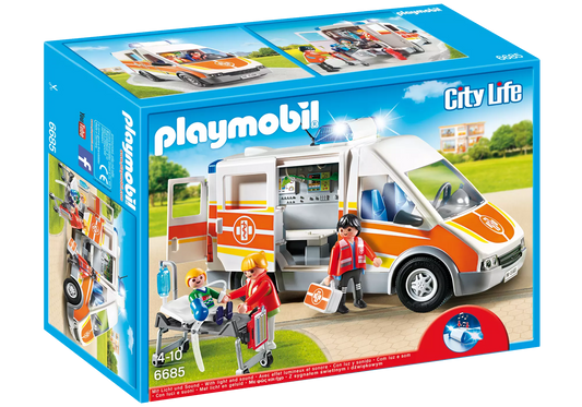 Playmobil 6685 City Life Krankenwagen mit Licht und Sound - plegobil